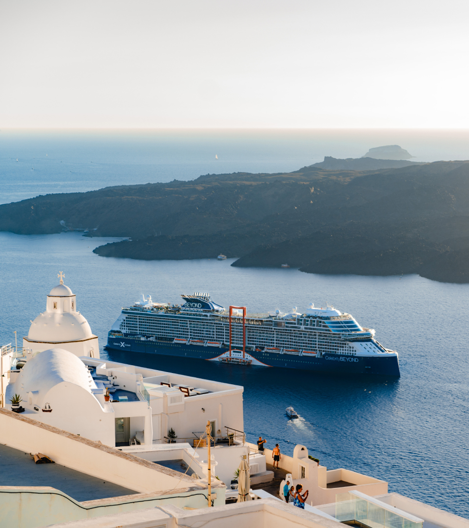 Cruise ship in the sea