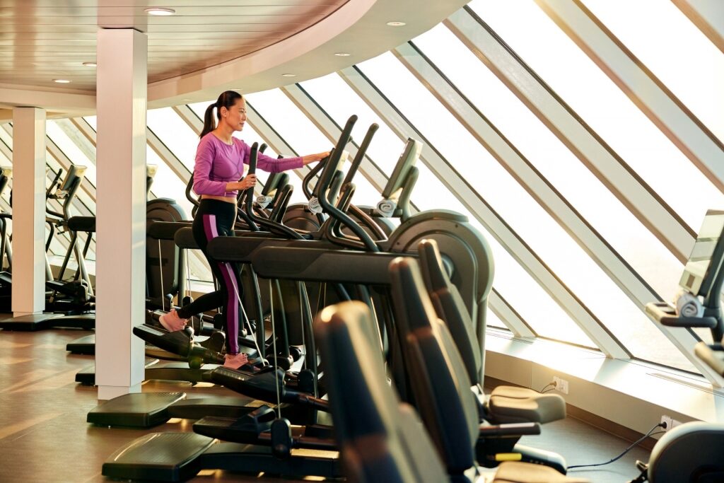 Woman working out at the Fitness Center