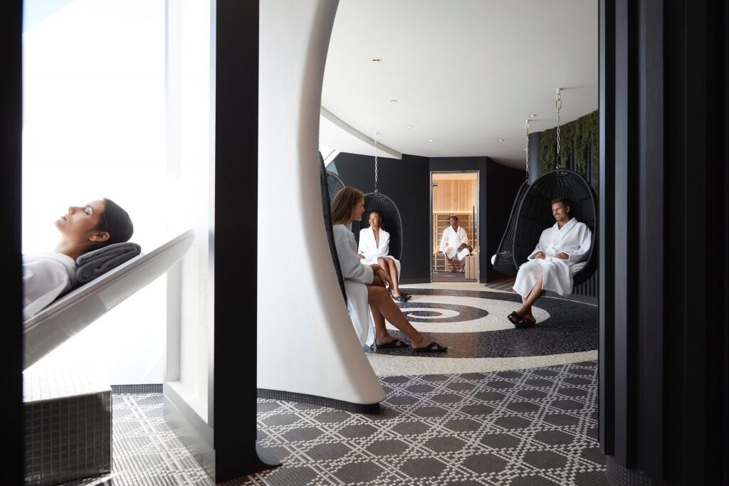 People relaxing at Celebrity Edge spa